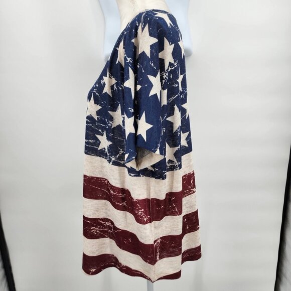 VOCAL Distressed American Flag Short Sleeve T Shirt Top S-XL NWT - Picture 5 of 9